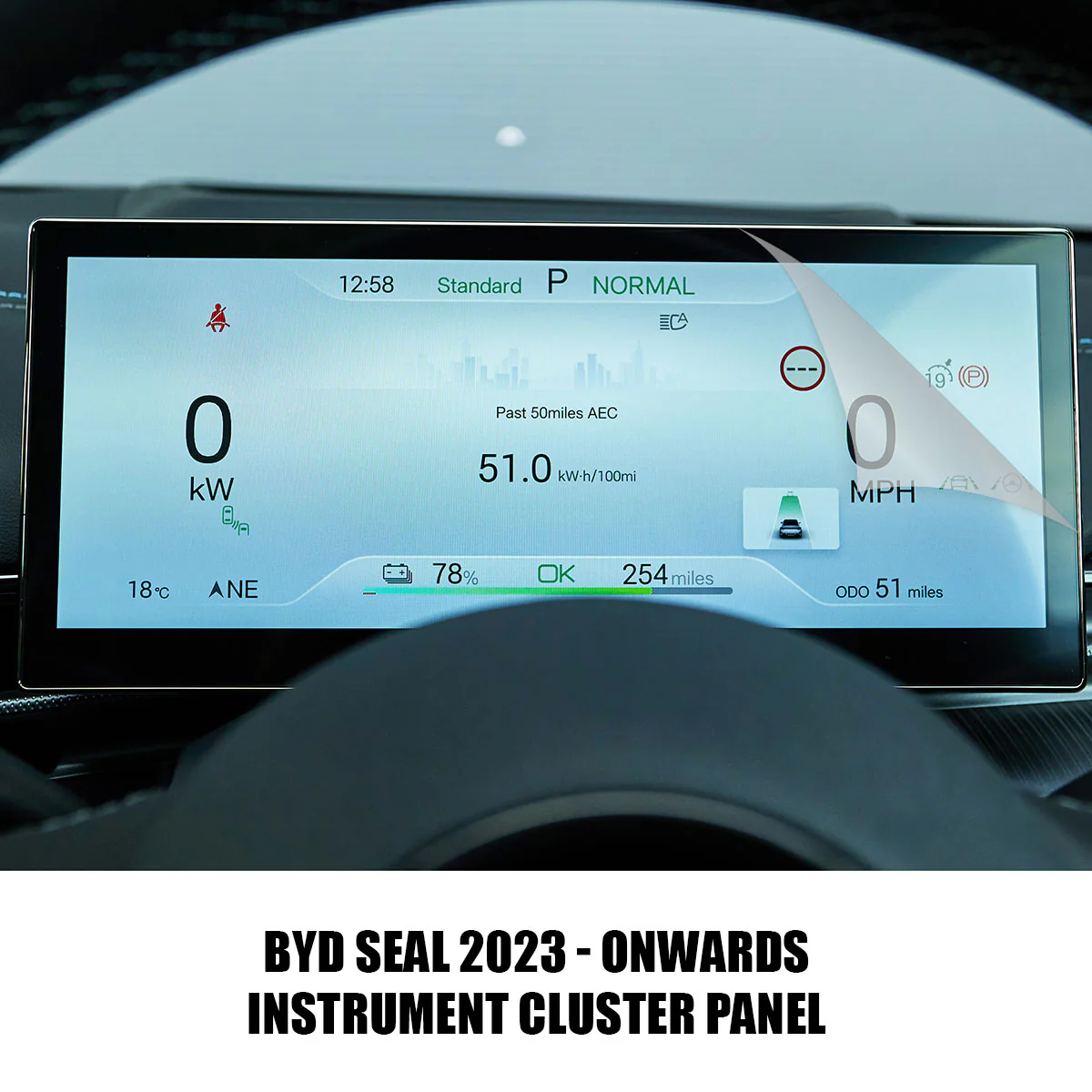 BYD Seal 2023-2025 Hydrogel High Definition Protector Film Dash Screen Centre Console - Image 3