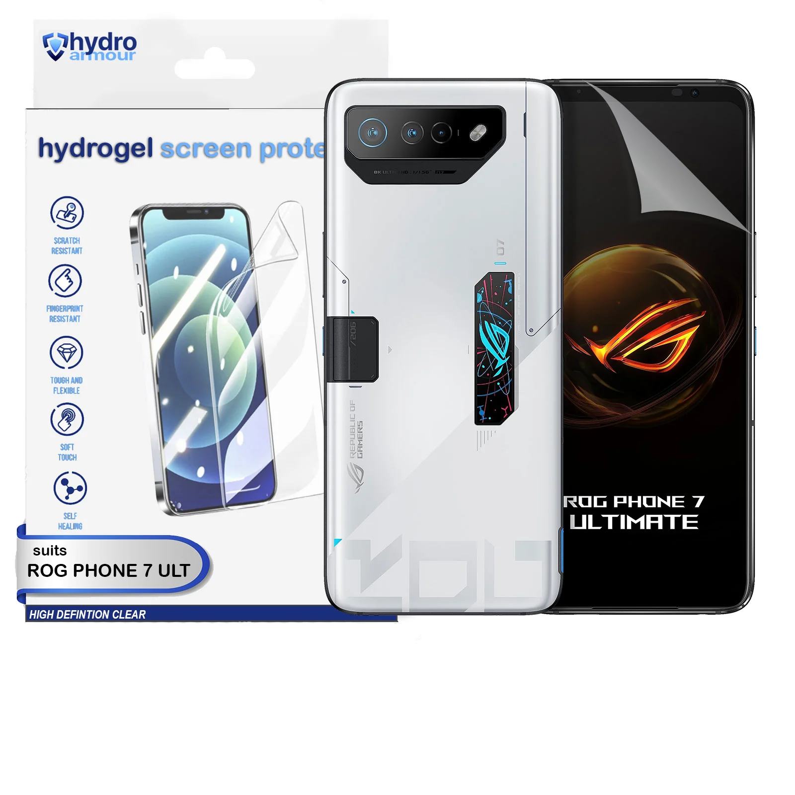 Clear HD Hydrogel Screen Protector | Anti-Scratch Protection for ASUS ROG 9 8 5s Pro - Image 6