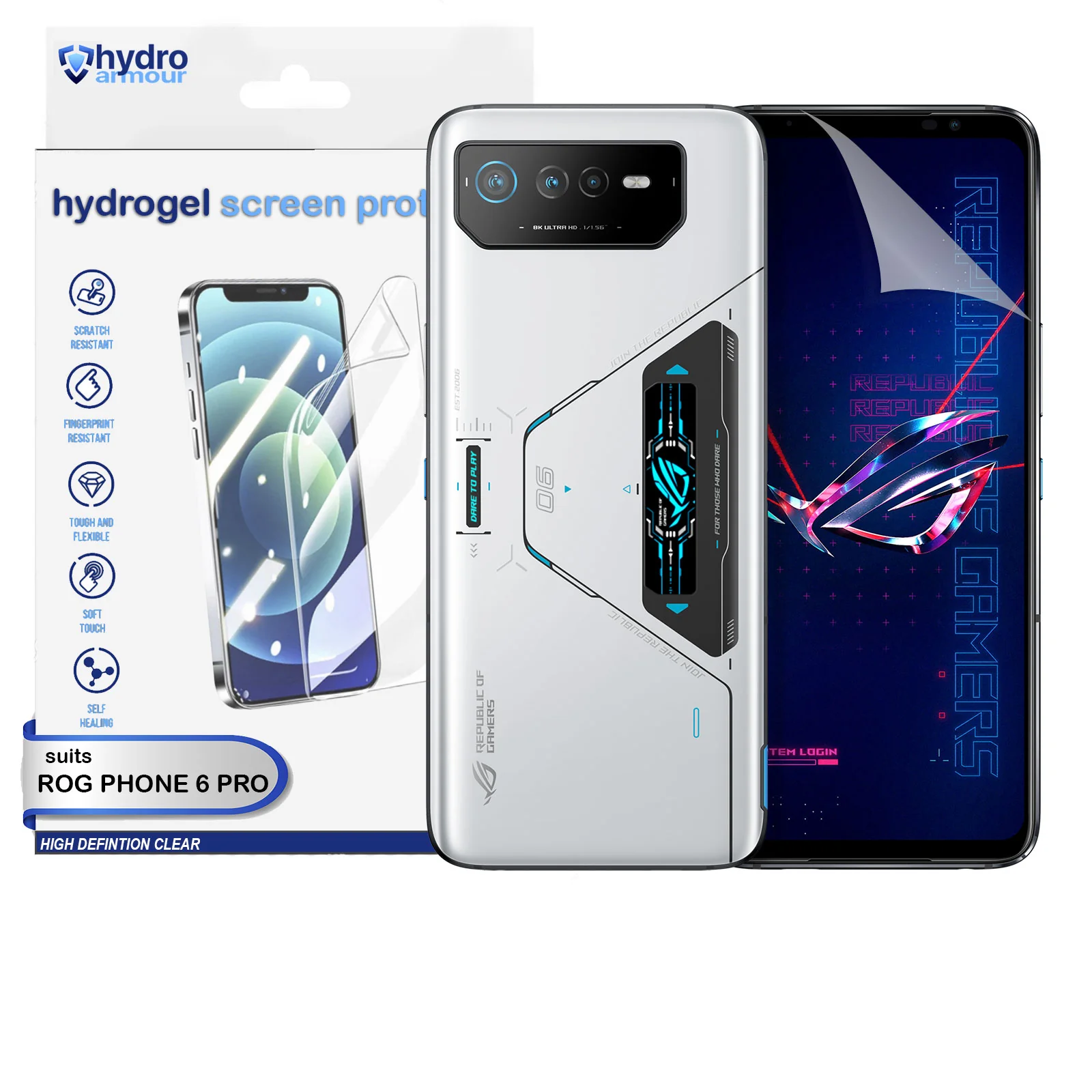 Clear HD Hydrogel Screen Protector | Anti-Scratch Protection for ASUS ROG 9 8 5s Pro - Image 8