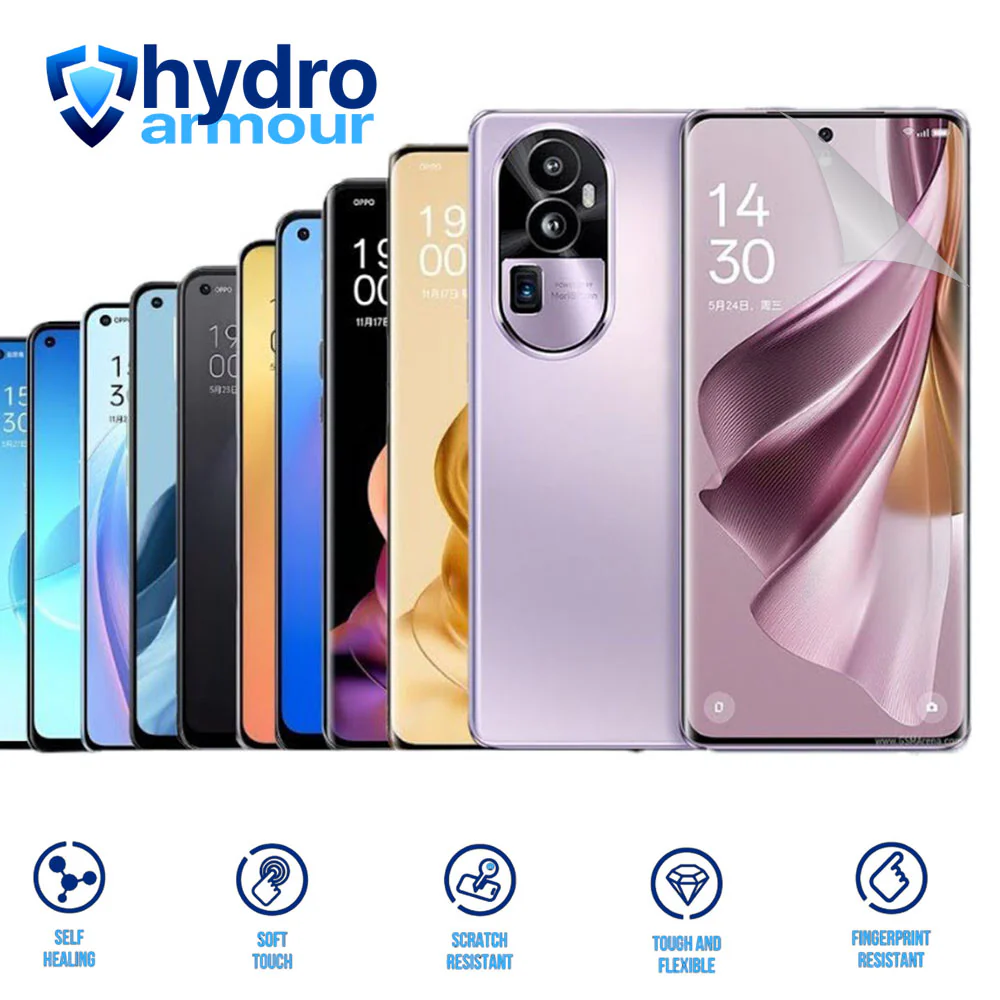 High Definition Clear HYDROGEL Screen Protector Oppo Reno 13 12 11 10 8 Pro Lite