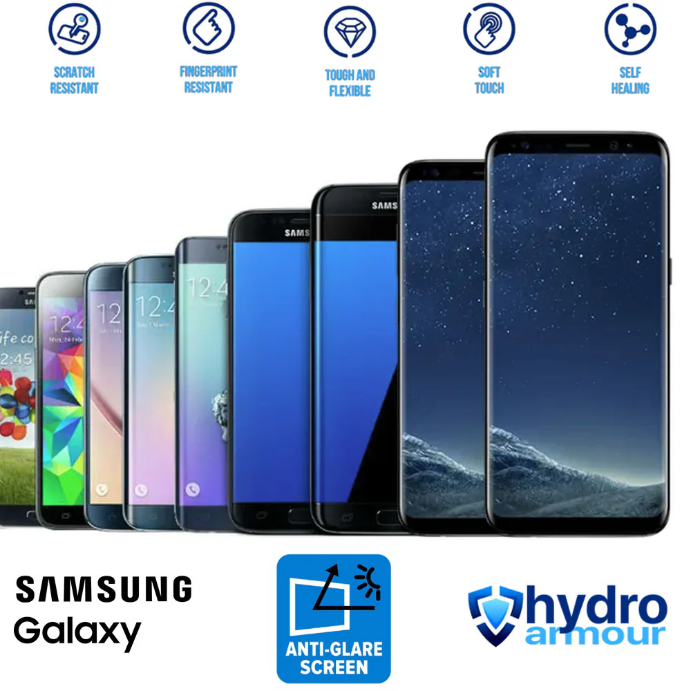 Heavy Duty Matte Anti-Glare Hydrogel Screen Protector | HD for Samsung Galaxy S25 S24 S23 S22 S21 S20 FE S8 Ultra S10 S9 S8 S7 S6 S5 S4 S3 S2 S
