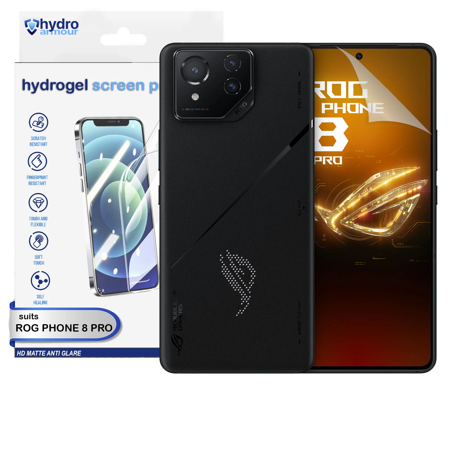 Heavy Duty Matte Anti Glare Hydrogel Screen Protector Film | ASUS ROG 9 8 5s Pro - Image 4