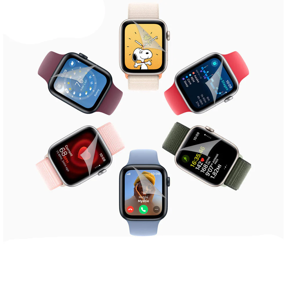 6x High Definition Clear Hydrogel Screen Protector for Apple Watch Ultra SE 9 8 7 6 5 4 3 2 1