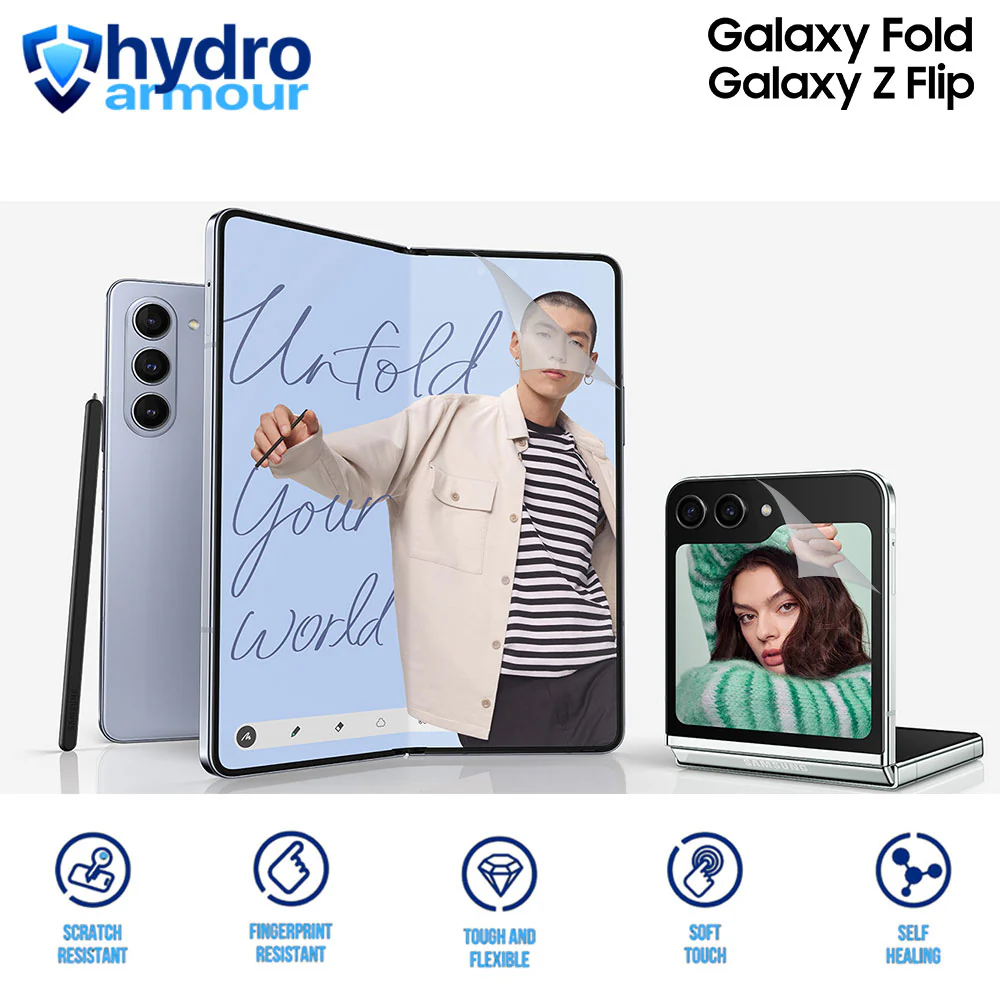 Clear HD Hydrogel Screen Protector Anti-Scratch Protection for Samsung Galaxy Z Fold 7 6 5 4 3 2