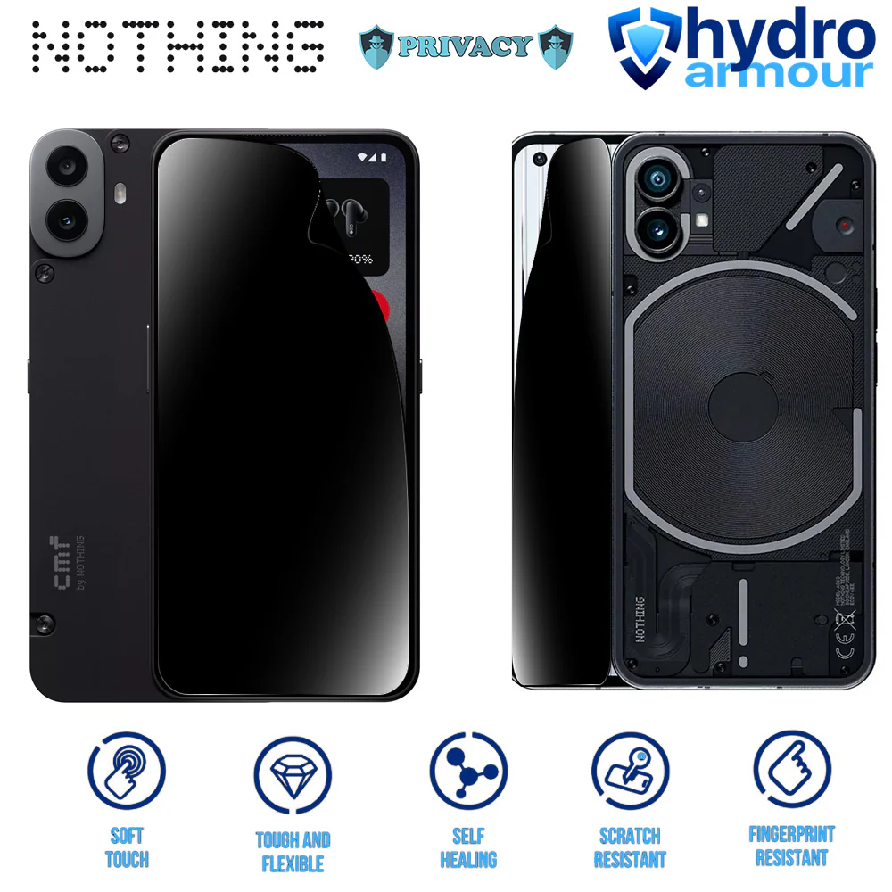 Heavy Duty Privacy Hydrogel Screen Protector HD Anti-Spy Film Nothing CMF Phone 1 2 2a 3a 3a Pro Plus